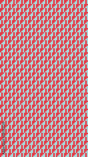 Houndstooth Pattern Diagonal Red Blue Background vector illustration
