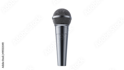 Fotografía Isolated modern dynamic microphone, essential equipment for professional audio r
