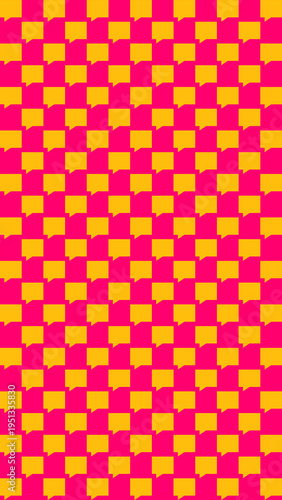 Bright Pink and Yellow Checkerboard Pattern vector illustration