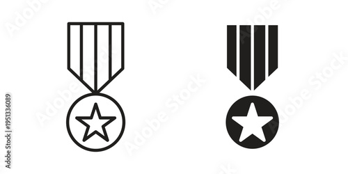 Veteran icon for mobile application, button and website design.