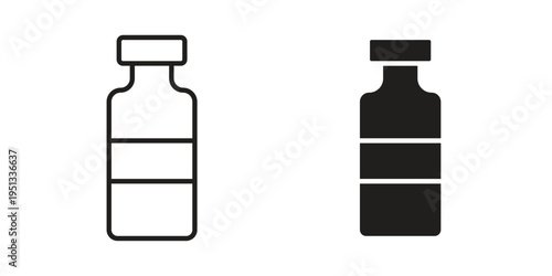 Water bottle icon for mobile application, button and website design.