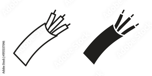 Wires icon for mobile application, button and website design.