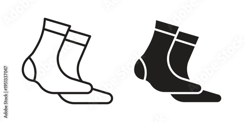 Women socks icon for mobile application, button and website design.