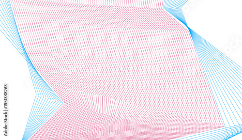 Blue pink minimal linear abstract futuristic tech background. Vector digital art design