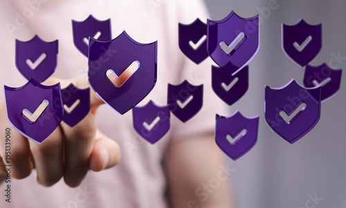 Concept of online security,...