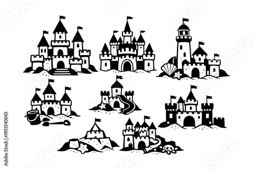 Beach sandcastles for kids to enjoy, with a variety of unique designs, fun extras, and a whimsical theme