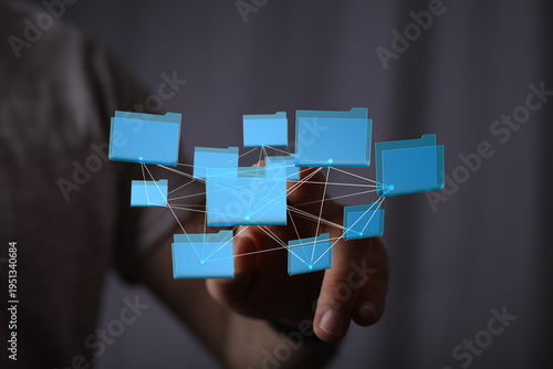 Abstract image of folders r...