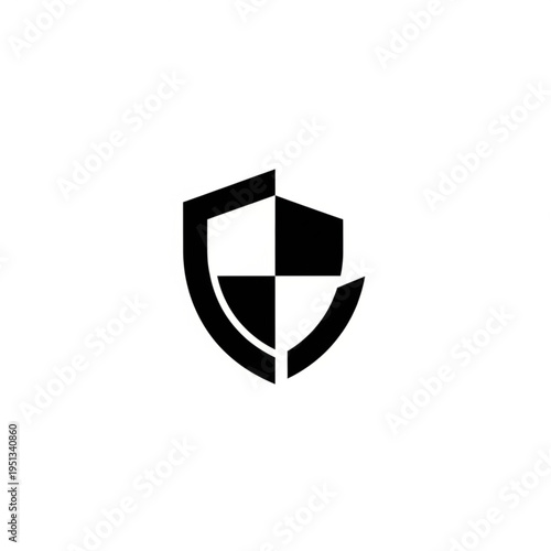 Abstract Shield Icon - Symbol of Protection and Security.