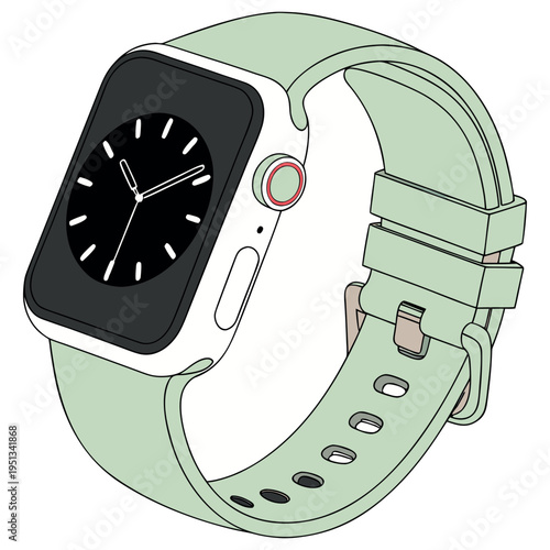 Luxury wristwatch vector illustration icon design.