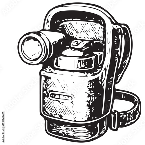 Vintage Industrial Breathing Apparatus Respirator Tank Safety Equipment Icon