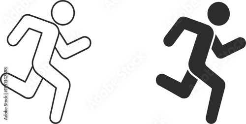 Telecommunication tower vector, black WarnRunning man vector