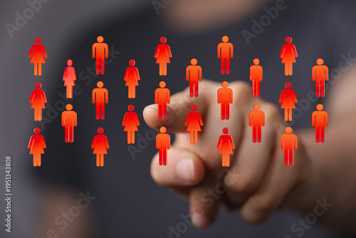 Abstract network of people ...