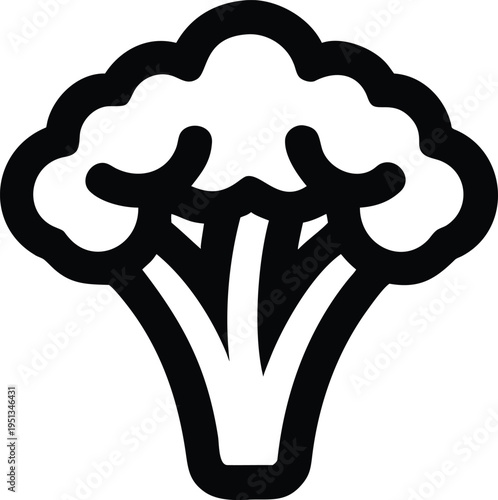 Black and white cauliflower vegetable food