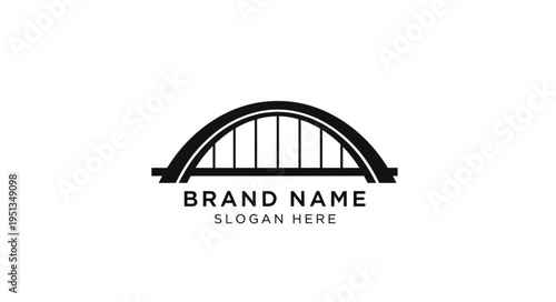 Elegant Bridge Silhouette Logo Design for Infrastructure and Engineering Brands.