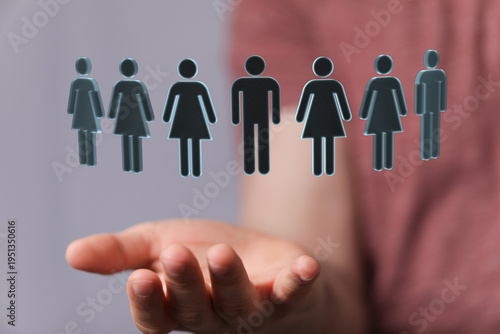 Abstract image of a hand su...