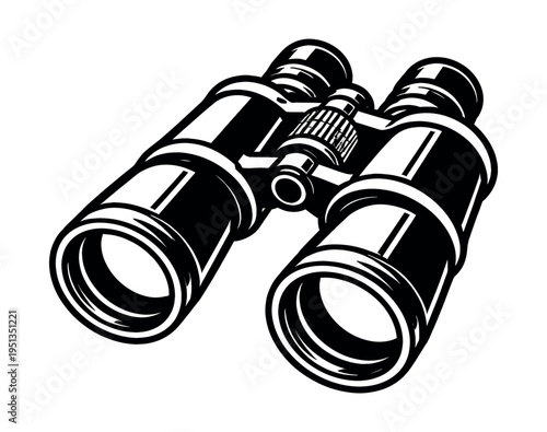 Binoculars providing enhanced vision for observation, searching, and discovering distant objects. Optical device for adventure and exploration