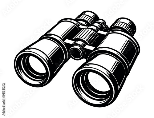 Binoculars providing enhanced vision for observing distant subjects, exploring new horizons, researching, and focusing on details