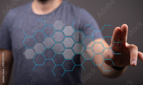 A person interacting with a...