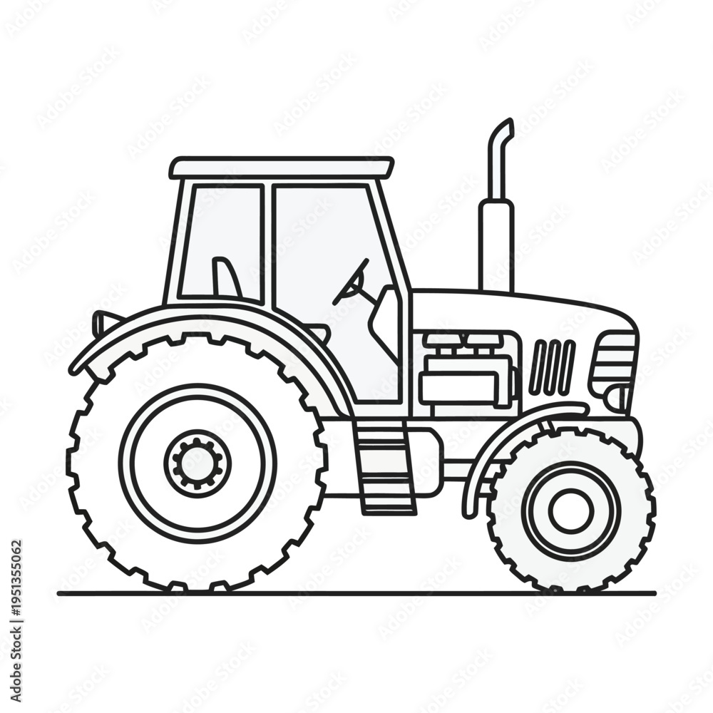 Obraz premium Simple line drawing of a pitchfork icon