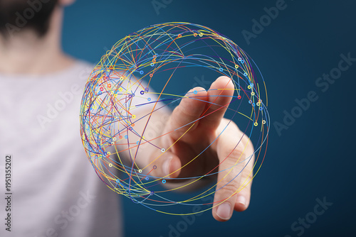 Person's hand touching a ne...