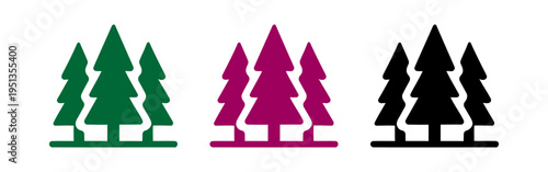 set of trees with different colors