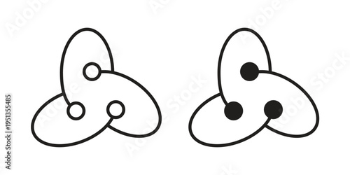 React icon set. outlined and solid flat clipart versions.