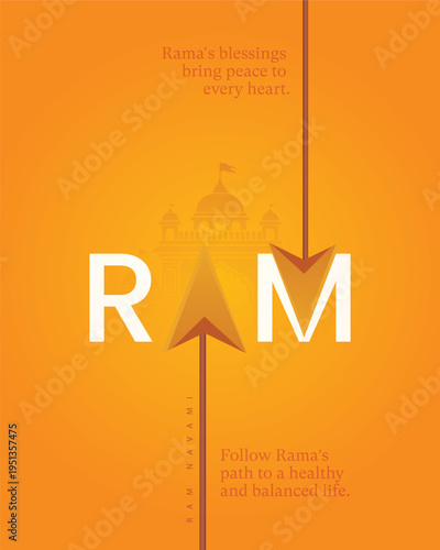 Happy Ram Navami festival of India Social Media Post