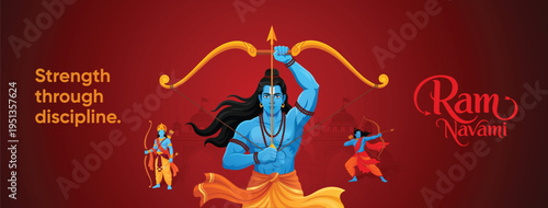 Happy Ram Navami festival of India Social Media Post