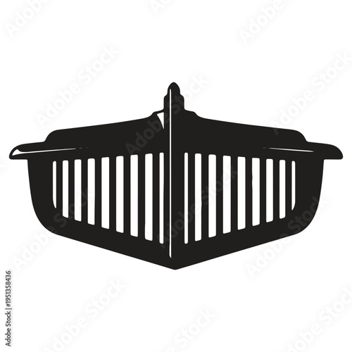 Shopping basket icon isolated on transparent background simple graphic design element for online store or ecommerce website vector illustration