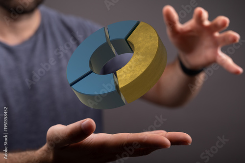 Business analyst holding an...