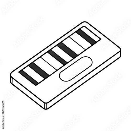 USB flash drive icon on white background with technology and computer elements.