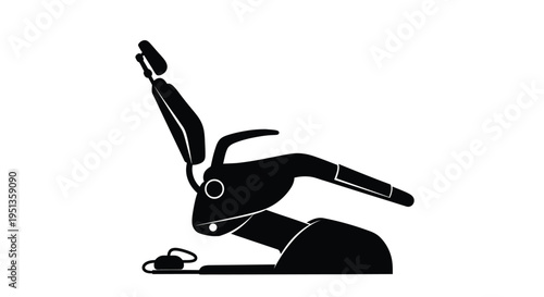 Modern barber chair design a sleek and minimalist black silhouette