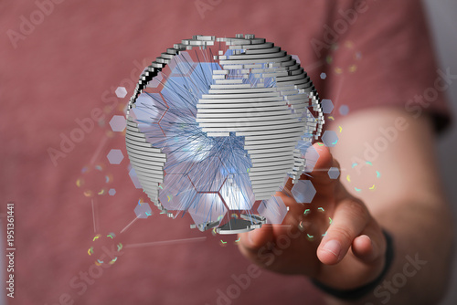 Digital globe representing ...