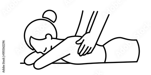 Body massage therapy icon
マッサージを受ける人・ボディマッサージアイコン