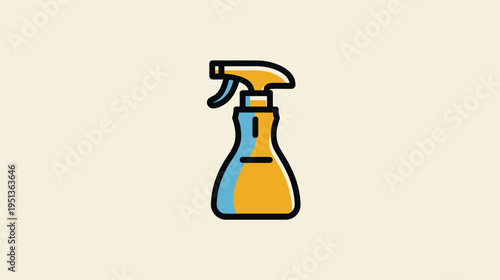 Flat design spray bottle icon for vector use