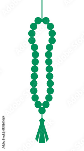 A green prayer beads