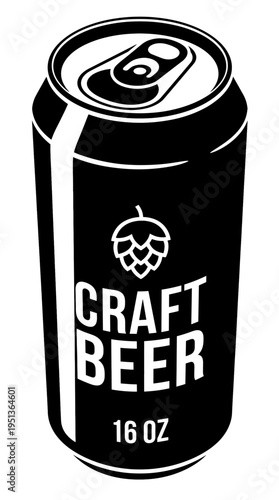 A single, stylish can of craft beer, perfect for enjoyment