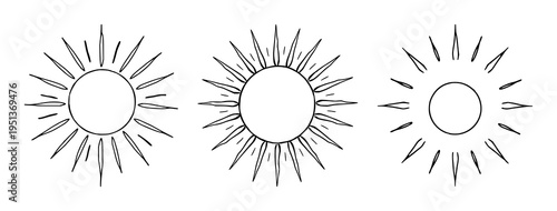 Sun set with continuous single line art design featuring bright sky, summer travel, happy holiday with vacation and weather