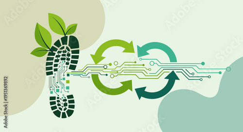 Digital Footprint and Environmental Sustainability Connection.