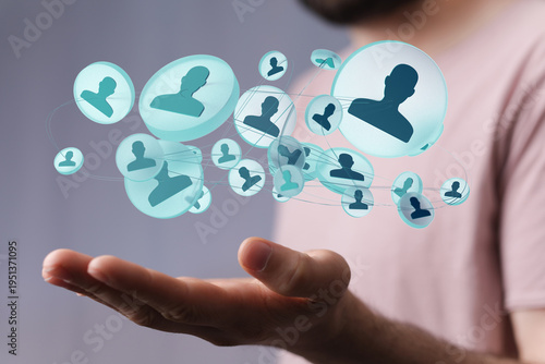 Digital network concept flo...