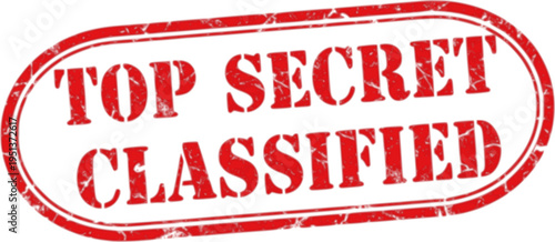 Top secret classified stamp. Red grunge icon stamp illustration vector
