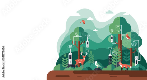 Smart Forest Technology Enhancing Nature Conservation Efforts.