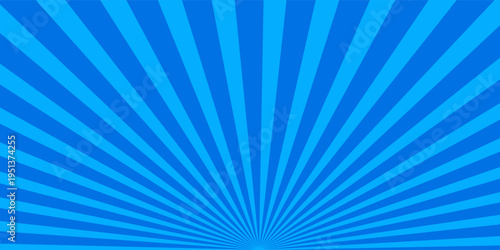 Modern comic background with blue halftone dots and radial speed motion lines. Vector speed effect for anime posters abstract