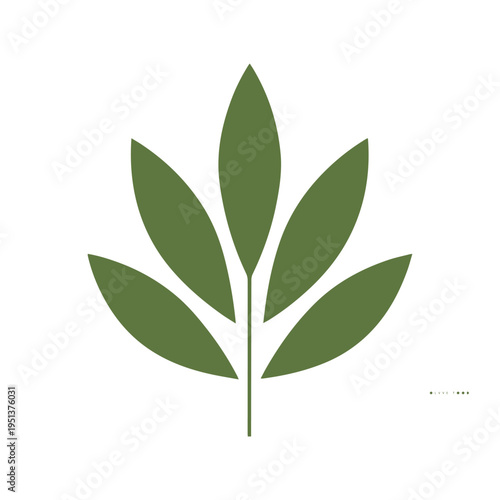 Minimalist Olive Branch Organic Food Logo Vector Design