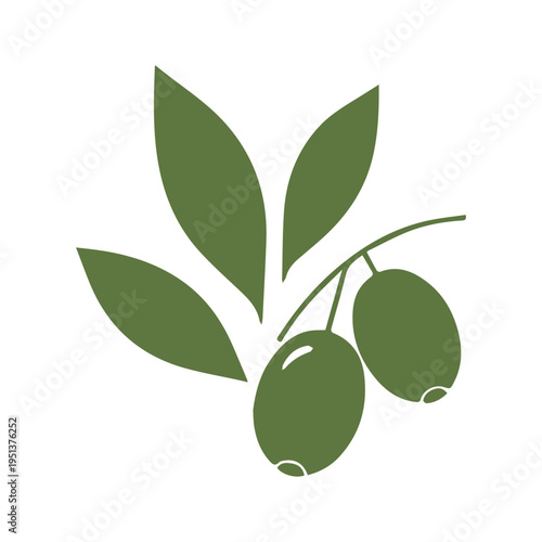 Circular Olive Branch Organic Farm Logo Badge