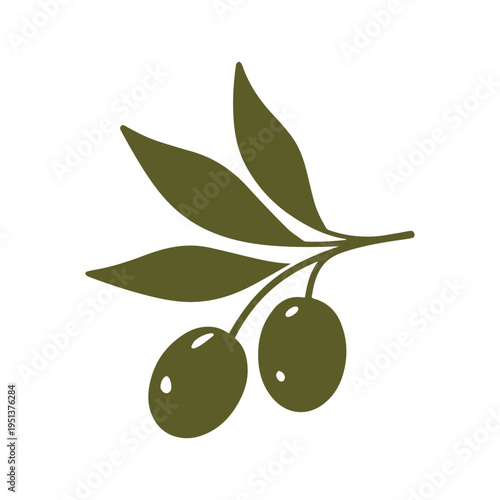 Luxury Golden Olive Branch Premium Oil Logo