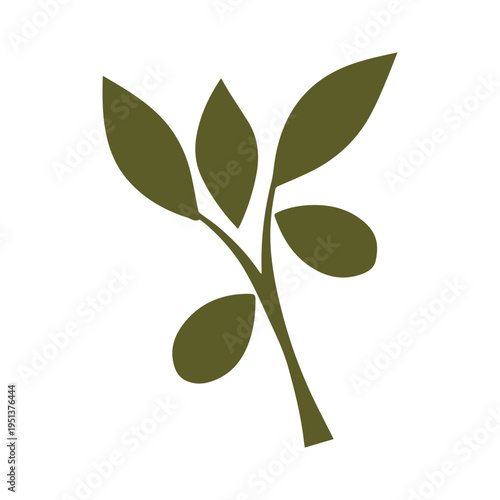 Simple Mediterranean Olive Oil Brand Identity Symbol