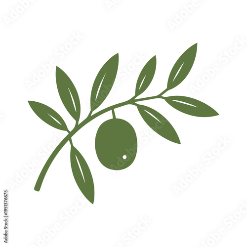 Mediterranean Agriculture Brand Identity With Olive Leaves