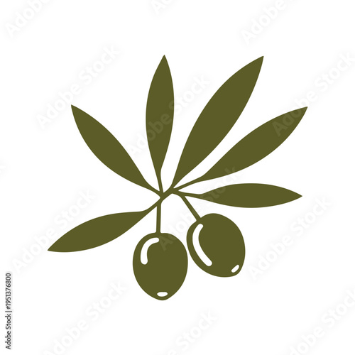 Eco green leaf olive logo