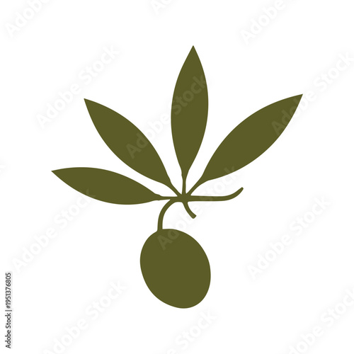 Modern gradient olive oil logo